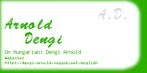 arnold dengi business card